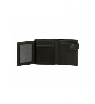 Pepe Jeans United leather wallet black -8,5 x 10,5 x 1 cm