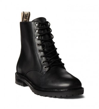 Ralph Lauren Ensley black leather boots