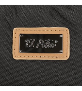 El Potro El Potro Chic black two-compartment shoulder bag -25x19x6,5cm