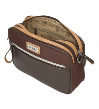 El Potro Two-compartment shoulder bag El Potro Chic brown -25x19x6,5cm