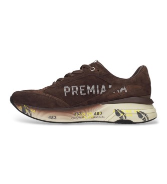 Premiata Moerun brown Leather Sneakers