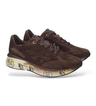 Premiata Moerun brown Leather Sneakers