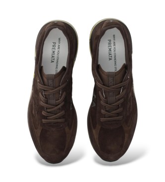 Premiata Moerun brown Leather Sneakers