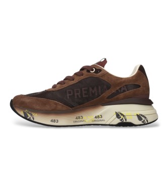 Premiata Baskets en cuir Moerund marron