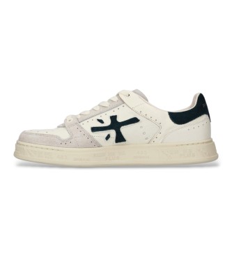 Premiata Baskets en Cuir Quinn blanc
