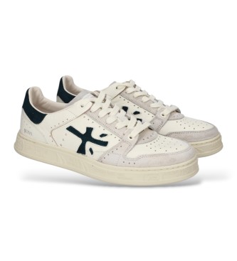 Premiata Baskets en Cuir Quinn blanc