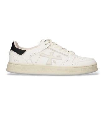 Premiata Baskets en cuir Quinn blanc