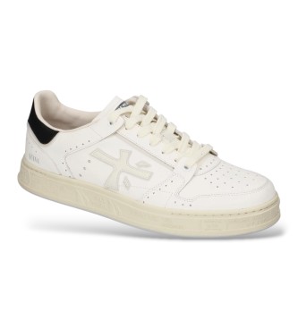 Premiata Baskets en cuir Quinn blanc