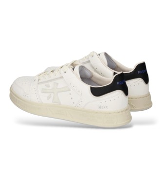 Premiata Baskets en cuir Quinn blanc