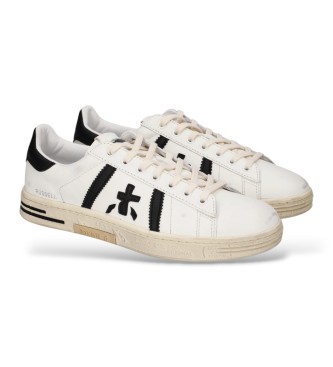 Premiata Baskets en Cuir Russell blanc