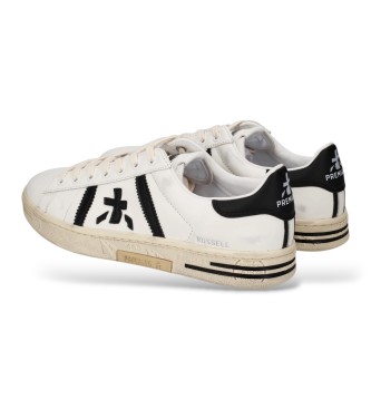 Premiata Baskets en Cuir Russell blanc