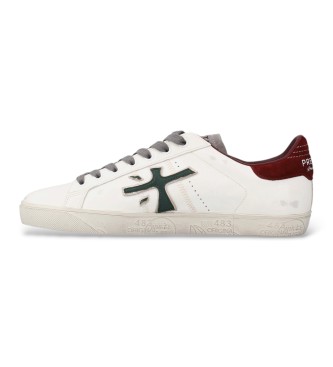 Premiata Baskets en Cuir Steven blanc