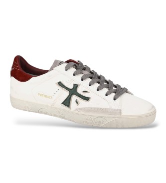 Premiata Baskets en Cuir Steven blanc