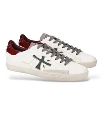 Premiata Baskets en Cuir Steven blanc