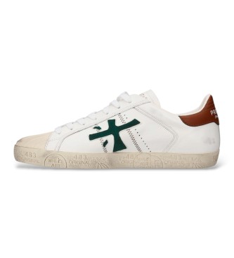 Premiata White Steven Leather Sneakers