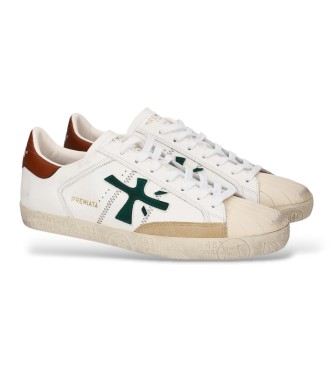 Premiata White Steven Leather Sneakers