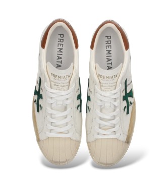 Premiata White Steven Leather Sneakers
