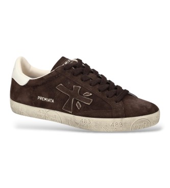 Premiata Baskets en Cuir Steven marron