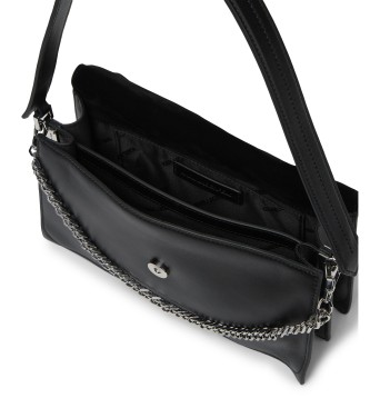Karl Lagerfeld Black Signature Flap Bag
