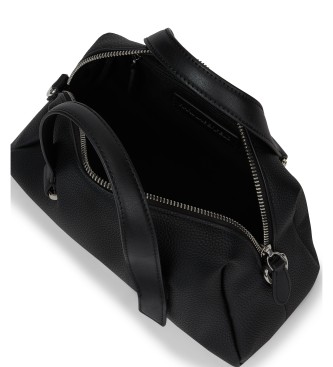 Karl Lagerfeld Black Ikon Pebble small satchel bag with charm