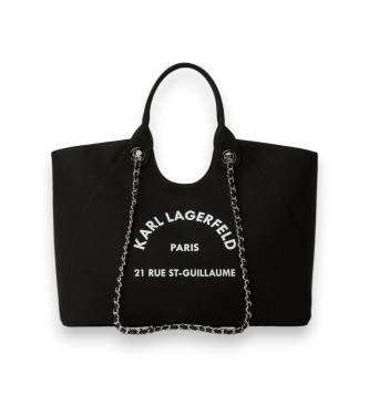 Karl Lagerfeld Rue St-Guillaume chain shopper bag black