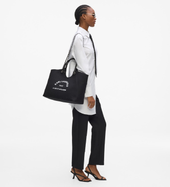 Karl Lagerfeld Rue St-Guillaume chain shopper bag black