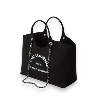 Karl Lagerfeld Rue St-Guillaume chain shopper bag black