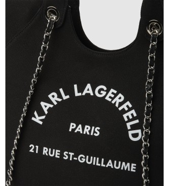 Karl Lagerfeld Rue St-Guillaume chain shopper bag black