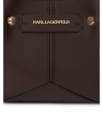 Karl Lagerfeld Brown K/Pierced tote mini bag