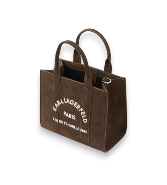 Karl Lagerfeld Brown Square Tote Bag