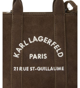 Karl Lagerfeld Brown Square Tote Bag