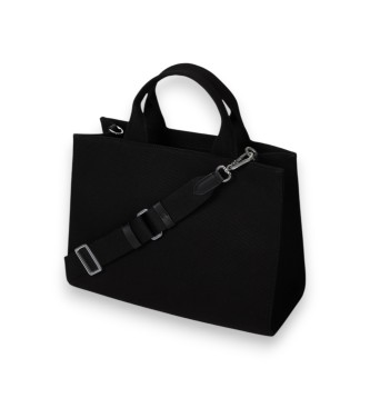 Karl Lagerfeld Medium square tote bag with rhinestones Rue St-Guillaume black