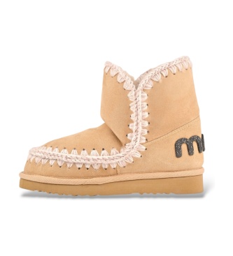Mou Botas de Pele Eskimo 18 Glitter Logo bege