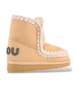 Mou Botas de Pele Eskimo 18 Glitter Logo bege