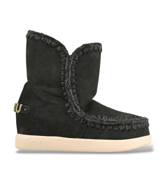 Mou Botki zamszowe New Inner Wedge czarne
