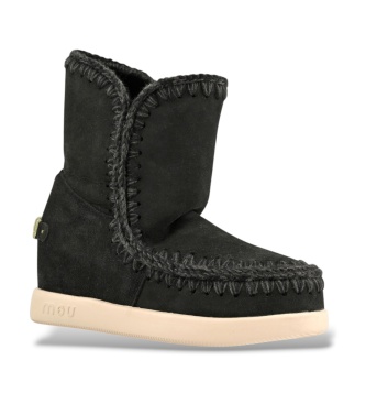 Mou Botki zamszowe New Inner Wedge czarne