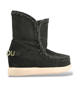 Mou Botki zamszowe New Inner Wedge czarne