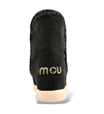 Mou Botki zamszowe New Inner Wedge czarne
