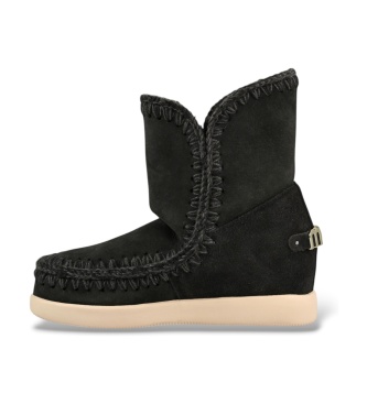 Mou Botki zamszowe New Inner Wedge czarne