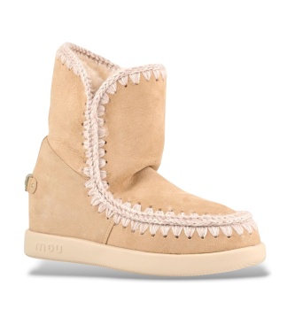 Mou Beige suede ankle boots New Inner Wedge