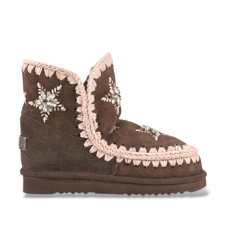 Mou Botas de Pele Eskimo 18 Estrelas e diamantes marrom