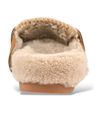 Mou Mules in crosta Winter Bio Slide Logo marrone