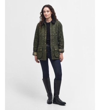 Barbour Chaqueta Beadnell Polarquilt verde oliva