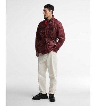 Barbour Chaqueta Distressed 90th Anniversary A7 burdeos