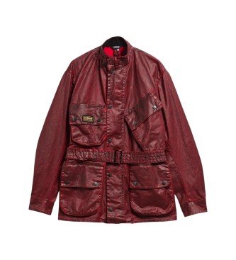 Barbour Chaqueta Distressed 90th Anniversary A7 burdeos