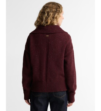 Barbour Jersey Lavensdale Half Zip Fleck burdeos