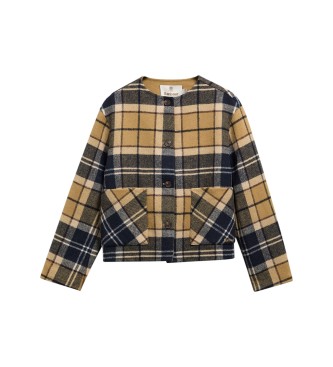 Barbour Chaqueta Marlow Overshirt tartán beige