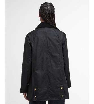 Barbour Chaqueta de algodón encerado Modern Beadnell Wax negro