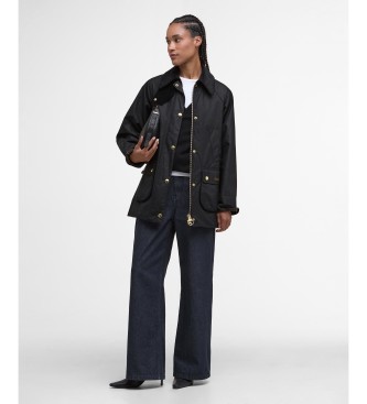 Barbour Chaqueta de algodón encerado Modern Beadnell Wax negro
