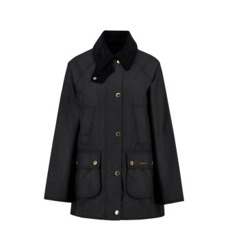 Barbour Chaqueta de algodón encerado Modern Beadnell Wax negro